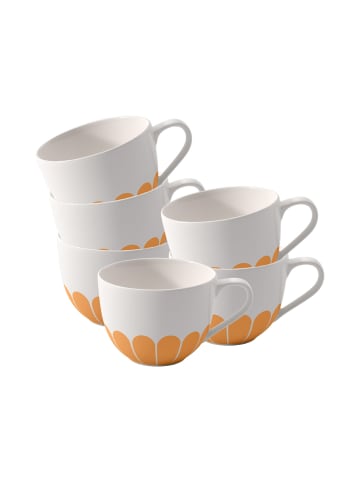 Villeroy & Boch 6er Set Kaffeetassen Fleur Couleur 160 ml in Soleil