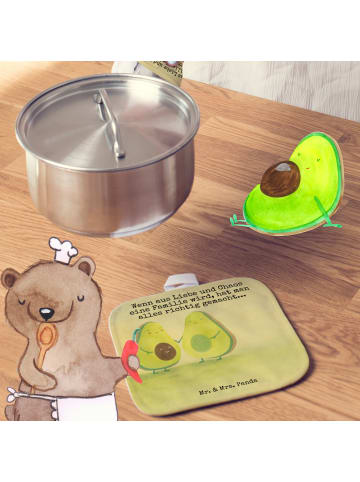 Mr. & Mrs. Panda Topflappen Avocado Pärchen Design mit Spruch in Weiß