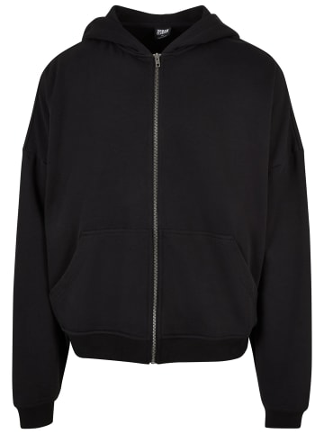 Urban Classics Zip-Kapuzenpullover in schwarz