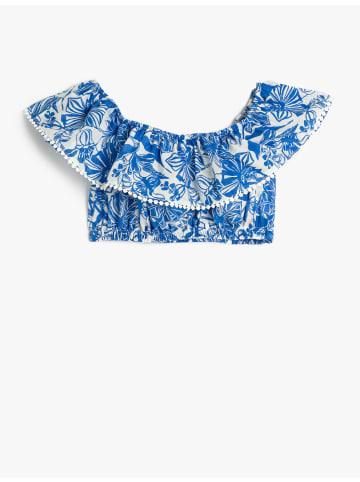 KOTON Bluse in Blau Gemustert