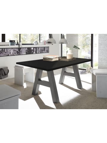 58 aufm Kessel ESSZIMMERTISCH Elia 4 140 x 90 x 75 Esstisch Graphit/Schwarzstahl