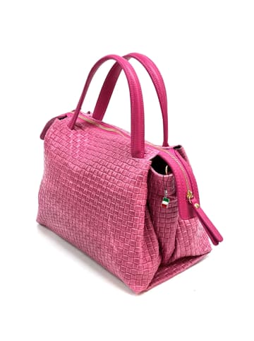 Florence Florence Handtasche Leder fuchsia, pink ca. 30cm