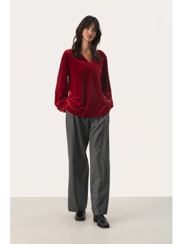 PART TWO Bluse langarm MadisPW Gerade Passform in Rhythmic Red