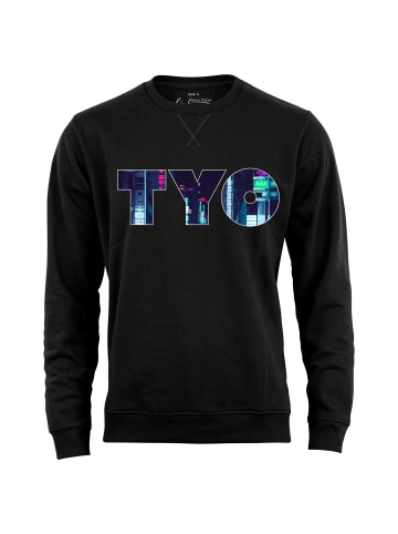 Cotton Prime® Skyline Sweatshirt "Tokio" - Weltenbummler Kollektion in Schwarz