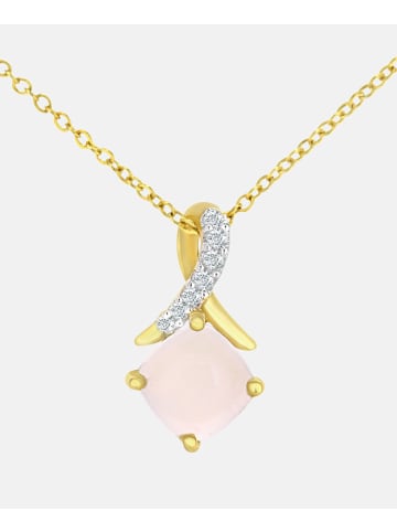 Diamant L'éternel Halskette mit Anhänger aus 375 Gelbgold mit Diamant mit Opal