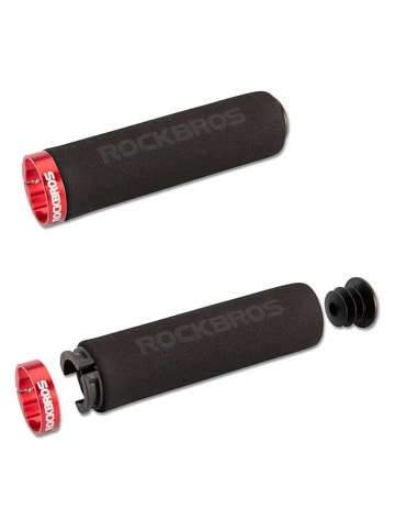 Rockbros Fahrradlenkergriffe aus Kunststoffschwamm 13,5 cm Fahrradgriffe in Schwarz-Rot