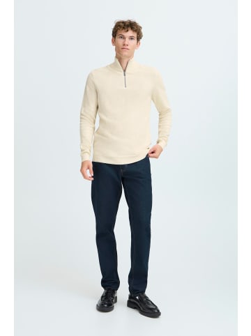 CASUAL FRIDAY Troyer CFNOAR structured halfzip knit in Beige