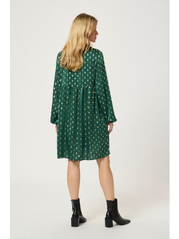 Kaffe Kleid KAsofie Regular fit in Green With Foil Print