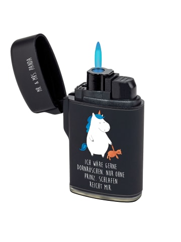 Mr. & Mrs. Panda Mini Feuerzeug Einhorn Teddy mit Spruch in Schwarz