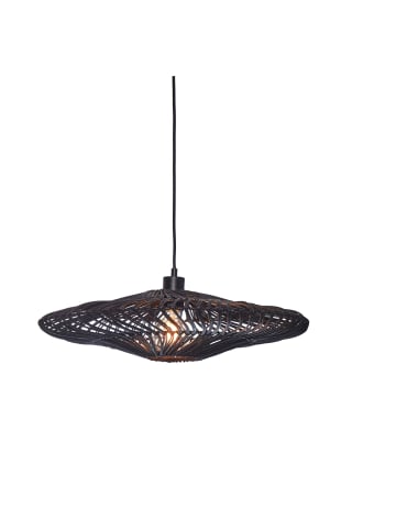 GOOD&MOJO Hängeleuchte Zanzibar - Rattan Schwarz - Ø55cm