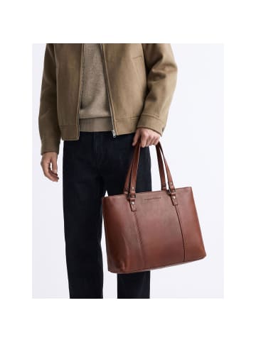 The Chesterfield Brand Alverino Schultertasche Leder 38 cm Laptopfach cognac