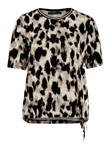 Betty Barclay Casual-Shirt mit Gummizug in Beige/Schwarz