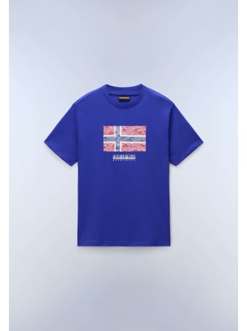 Napapijri T-Shirt "S-Drapeau Ss" in Blau