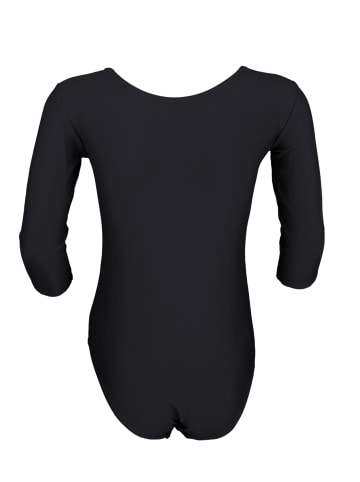 Aquarti Mädchen Ballett Trikot 3/4 Arm in schwarz