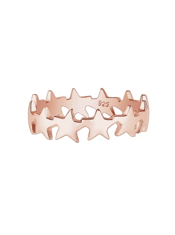 Elli Ring 925 Sterling Silber Astro, Sterne, Stern in Rosegold