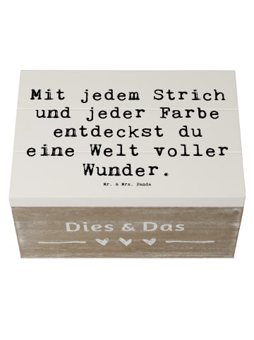 Mr. & Mrs. Panda Geschenkbox Spruch Die Freude an der Kreativitä... in Weiß
