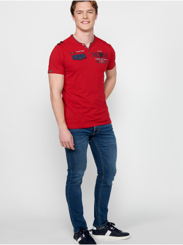 KOROSHI Kurzarm T-Shirt in rot