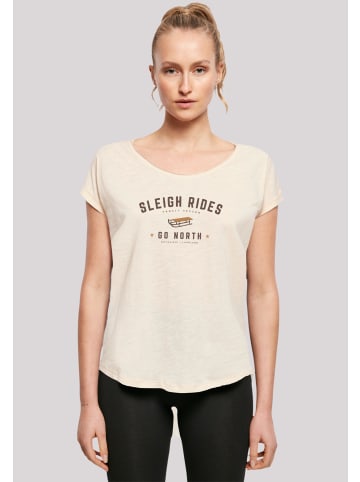 F4NT4STIC Long Cut T-Shirt Schlittenfahren Weihnachten Christmas in Whitesand