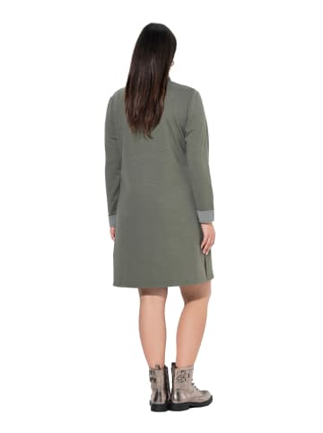 Ulla Popken Midikleid in olivgrau