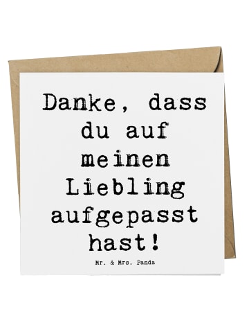 Mr. & Mrs. Panda Deluxe Karte Spruch Dank an Hundesitter mit Spruch in Weiß