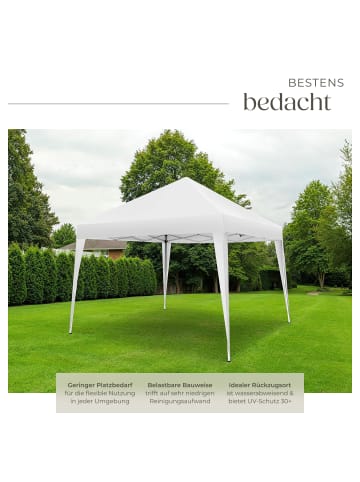 tectake Rattan Gartenzelt, inklusive Spannseile, Heringe und Tragetasche