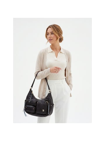 DuDu Pocket Schultertasche Leder 30 cm nero