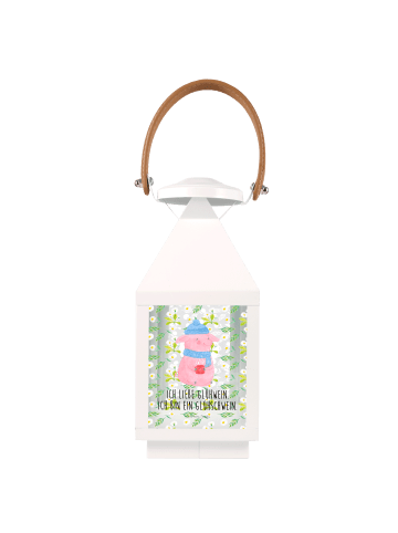 Mr. & Mrs. Panda Laterne Schwein Glühwein mit Spruch in Transparent