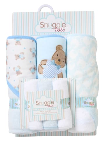 Snuggle Tots 6tlg Set Snuggle Tots in weiß hellblau