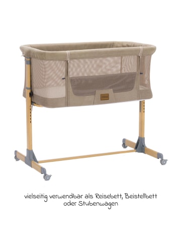 fillikid Beistellbett Crip 6-fach höhenverstellbar in braun