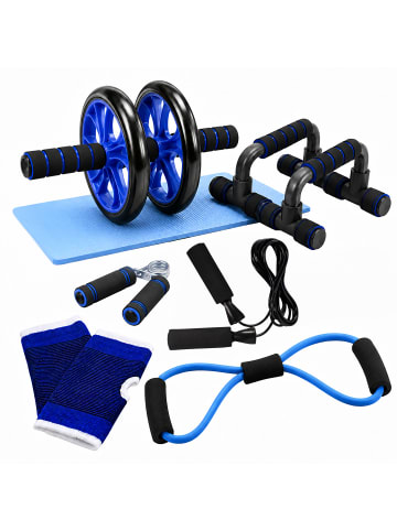 relaxdays 9-tlg. Fitness Set in Blau