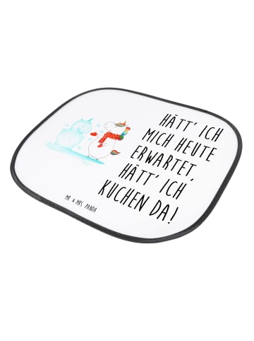 Mr. & Mrs. Panda Sonnenschutz Kfz Einhorn Schneemann mit Spruch in Weiß