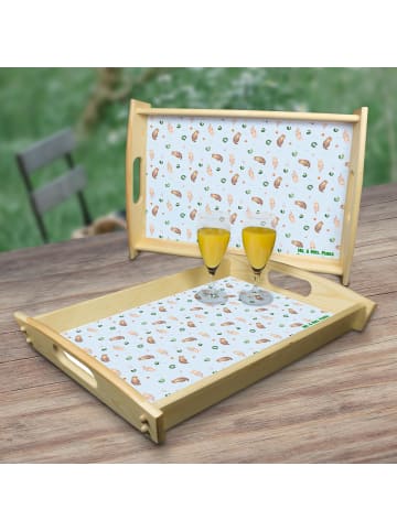 Mr. & Mrs. Panda Holztablett Otter Muschel ohne Spruch in Blau