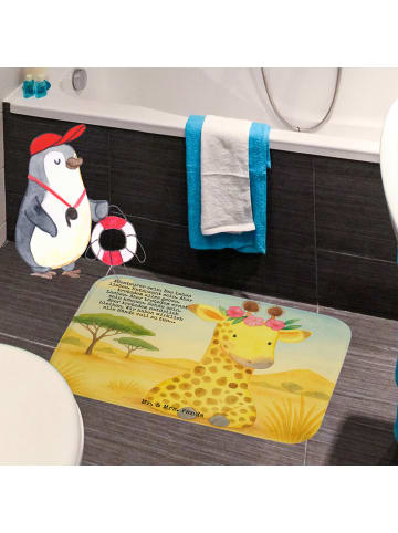 Mr. & Mrs. Panda Badezimmer Matte Giraffe Blumenkranz Design mit... in Weiß