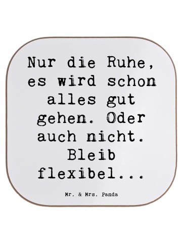 Mr. & Mrs. Panda Untersetzer für Gläser Spruch Gelassenheit in K... in Weiß