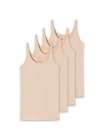 Schiesser T-Shirt 4er Pack in Beige (Sand)