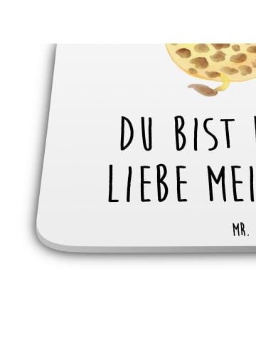 Mr. & Mrs. Panda Untersetzer Giraffe Kind mit Spruch in Weiß