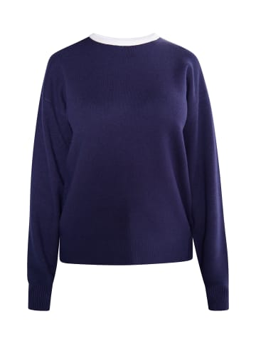 usha BLACK LABEL Damen Strickpullover in Marine Weiss