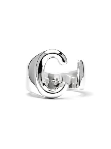Luxenter Ring  mit Silberfinish – Alphabet