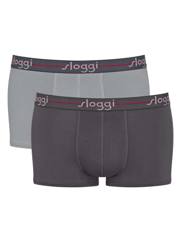 Sloggi Boxershort 2er Pack in Grau/Schwarz
