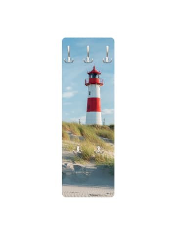 WALLART Garderobe - Leuchtturm an der Nordsee in Blau