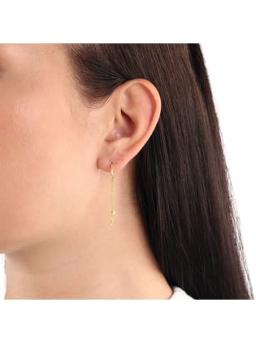 Amor Creolen Silber 925, vergoldet in Gold