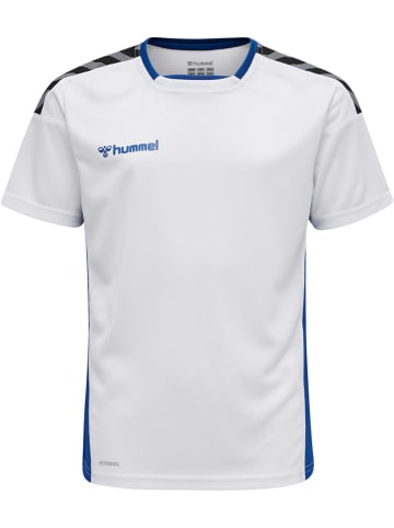 Hummel Hummel T-Shirt Hmlauthentic Multisport Kinder Atmungsaktiv Schnelltrocknend in WHITE/TRUE BLUE