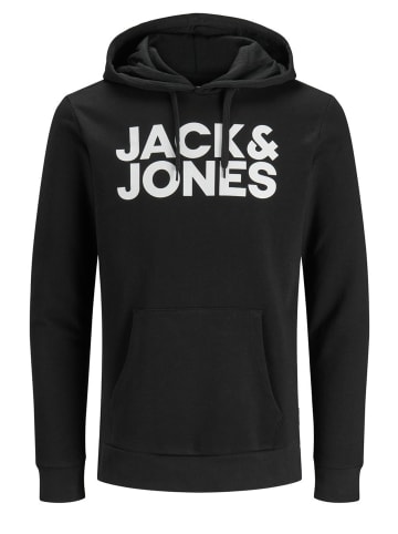 Jack & Jones Sweat Hoodie Kapuzen Pullover Sweatshirt JJECORP in Schwarz