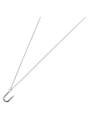 Smart Jewel Collier Mit Buchstabe U in Silber