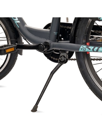 S'COOL Kinderfahrrad - chiX 20 Zoll 3-Gang | ab 6 Jahre - Dark Grey/Aqua