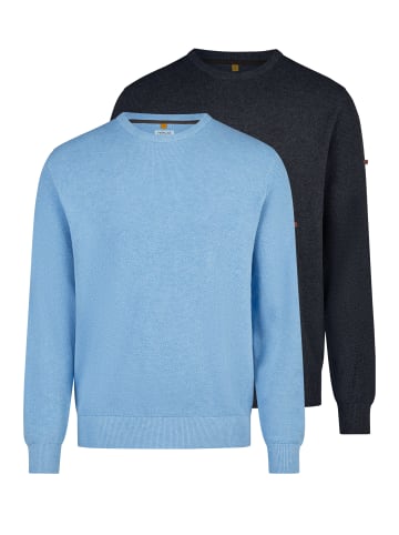 Redmond Pullover Basic in Hellblau / dunkelblau