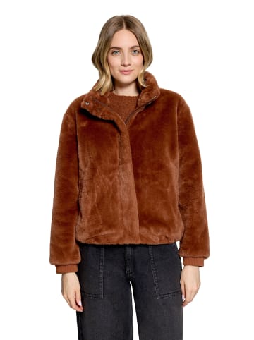 BETTY & CO Kunstfell-Jacke mit Taschen in braun
