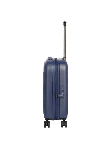 Mandarina Duck Logoduck+ - 4-Rollen-Kabinentrolley 52 cm erw. (deep blue) in deep blue