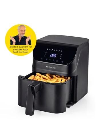 MAXXMEE Rachs KOCHWERK Heißluft-Fritteuse Digital 4l mit Erinnerungsfunktion - schwarz