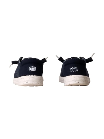 Hey Dude Wendy Stretch Sox Mokassin mit Schnürsenkeln Blau